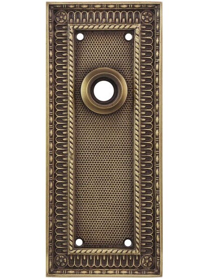 Pisano Cast-Brass Back Plate in Antique Brass.